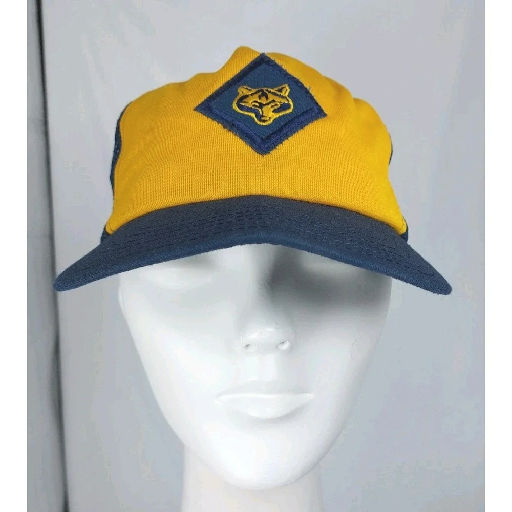 Vintage Cub Scout Cap Snapback Hat Size Medium/Large 7-7 1/2‎